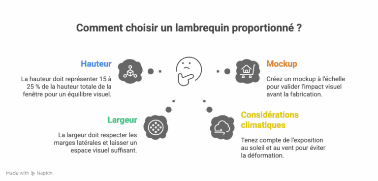 schéma pour le choix d'un lambrequin